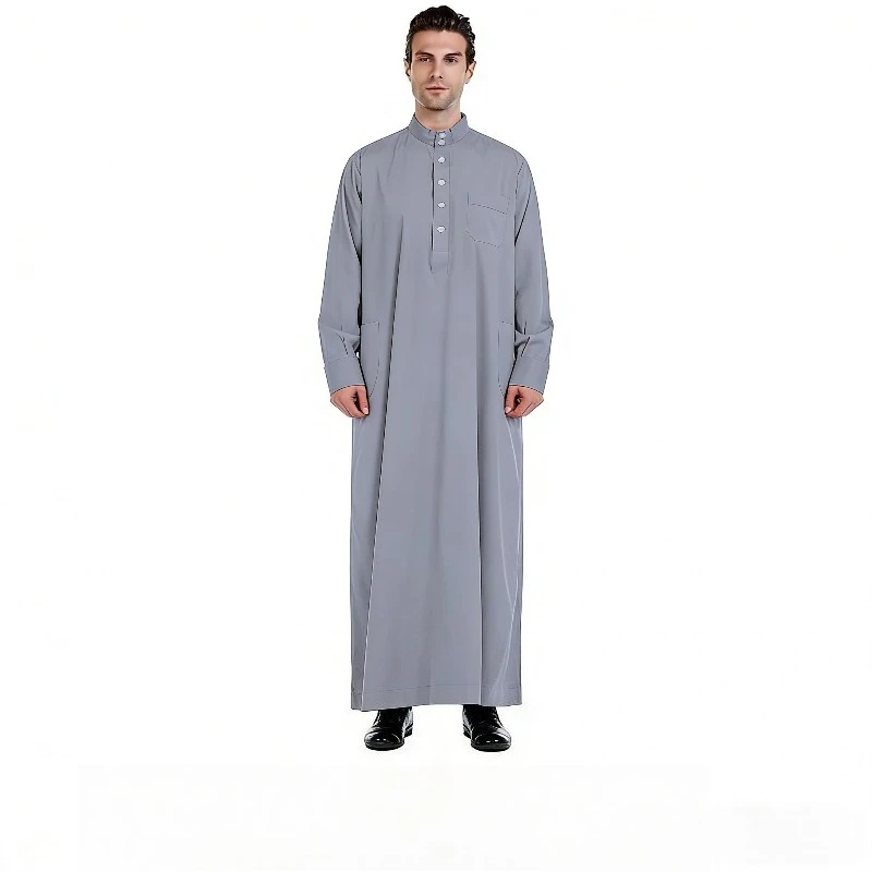 2026 رداء رجالي عربي في الشرق الأوسط مع جيب وياقة واقفة