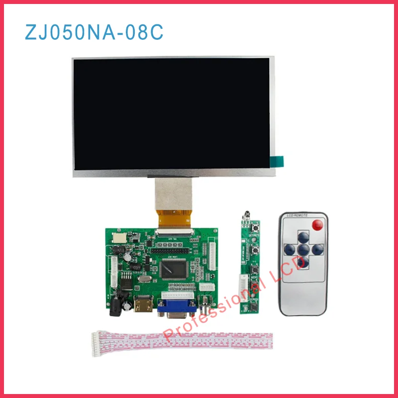 

ZJ050NA-08C Original 5 Inch Grade A+ zj050na 08c TFT Industrial Equipment LCD VGA HDMI AV LCD Control Driver Board 640*480