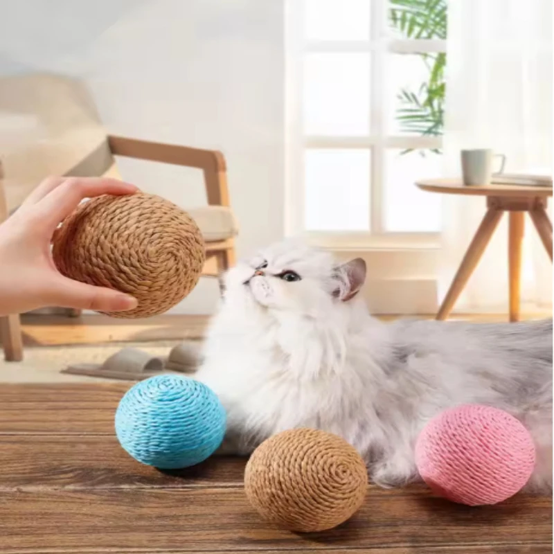 Cat Toy Extra Large Sisal Ball Paper Rope Ball Self-Entertainment Anti-Boring Durable Scratching And Biting Sound Ball - view 6