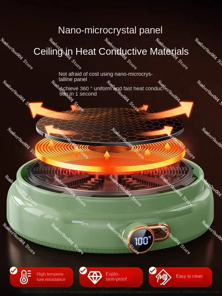 Portable 100 degree heating coaster thermostatic water cup Insulated wonderful milk heater base