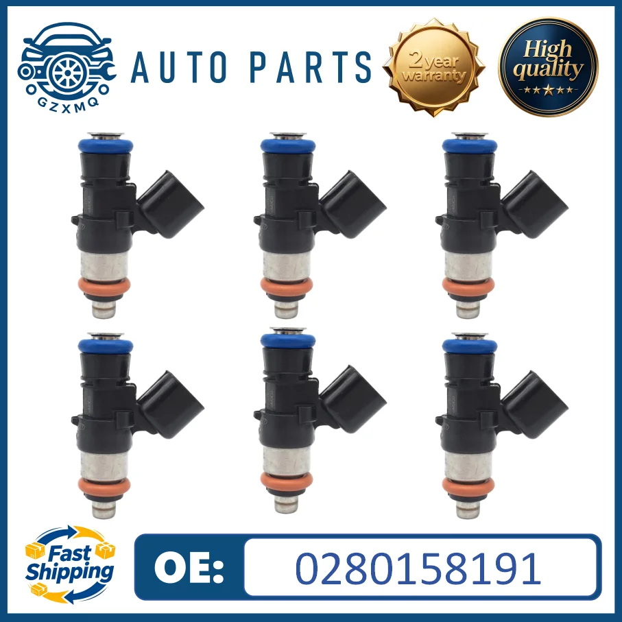 0280158191 High Quality 6pcs Fuel Injectors For 2011-2017 Ford Explorer Taurus FLEX 3.5L#FJ1116 BR3E9F593F5A BR3Z9F593B