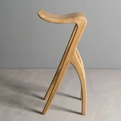 Holzhocker Ergonomische Bergonomicar-Stühle Akzent Moderne Theke Wohnzimmer Barstühle Hohe Taburete Salon Wohnmöbel