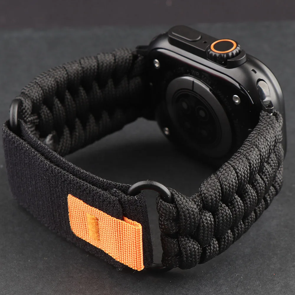 Outdoor Umbrella Rope Sports Band for Apple Watch 49mm 46mm 45mm 44mm 42mm 41mm Men Strap iWatch Ultra SE 11 10 9 8 7 6 5 4 3