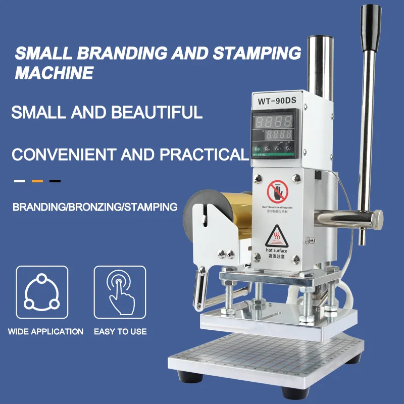 Manual Digital Stamping Machine,PVC Card Book Roll Paper Pneumatic Leather Stamping Positioning Slide Foil Stamping Machine