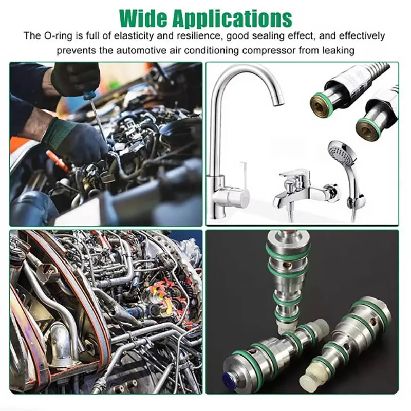 530 pezzi O-tipo anello di tenuta in gomma condizionata automobilistica compressione sigillo confidenziale manutenzione accessori in gomma