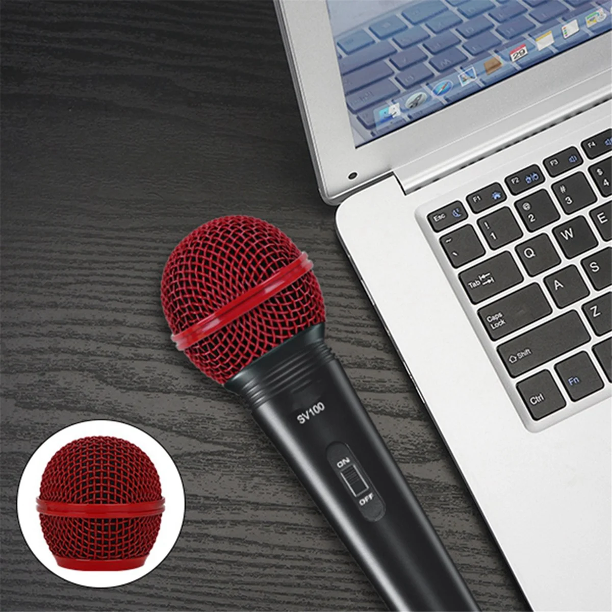 Решетка беспроводного микрофона Аксессуары для микрофона Металлическая решетка для микрофона для Shure SM58, SM58S, SM58LC и красного цвета