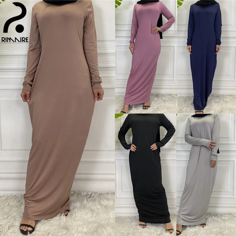 Cáqui macio feminino muçulmano abayas dubai mangas compridas vestidos finos islâmicos moda senhoras vestidos casuais abaya atacado rimaire