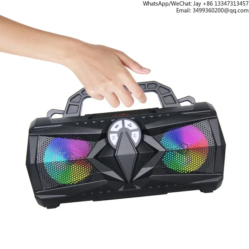 

Портативная Bluetooth-колонка с беспроводным LED RGB-дисплеем, функцией караоке, FM-радио, USB, AUX, питанием от DC/AC, для вечеринок