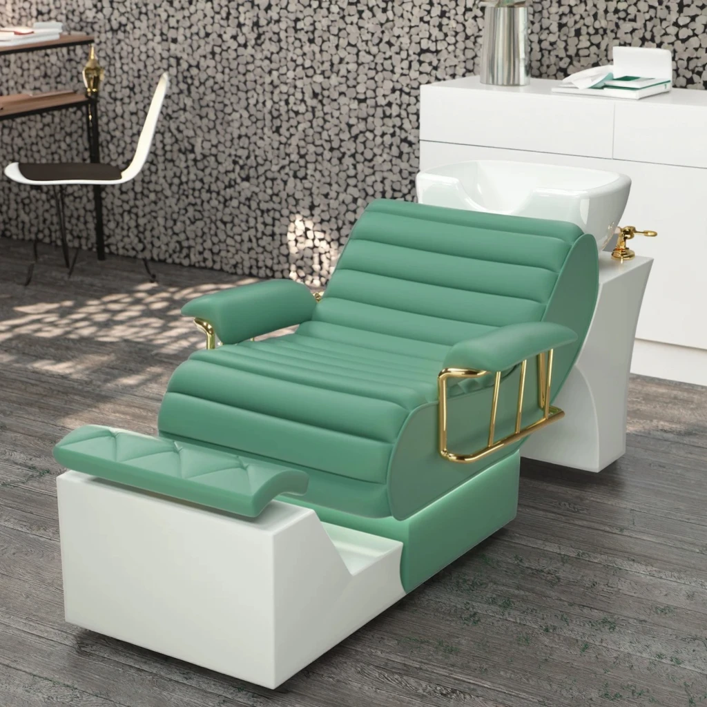 2024 Modern Shampoo Bed Hair Salon Washing Chair Shampoo Unit Backwash Chair Wholesale