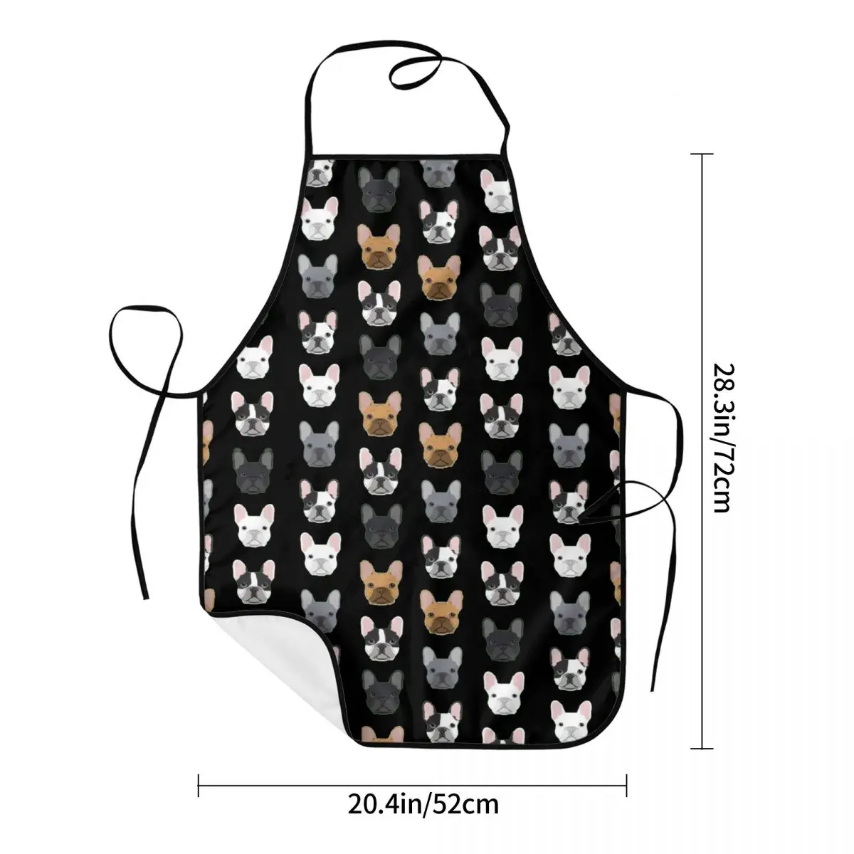 French Bulldog Apron Women Men Unisex Bib Dog Puppy Cooking Kitchen Tablier Cuisine Chef Painting image 5