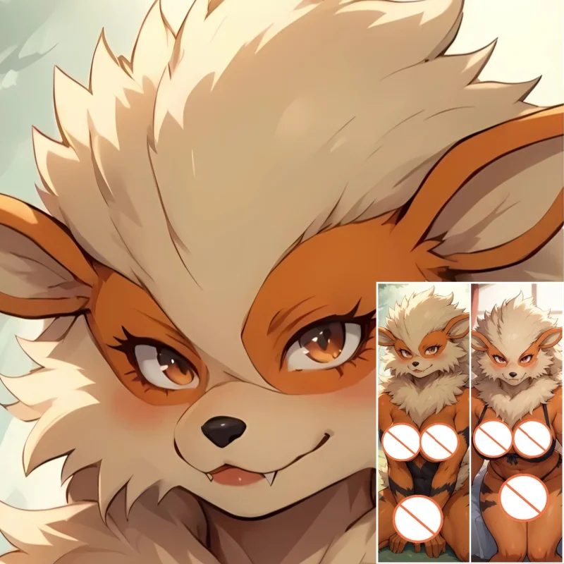 

Dakimakura Anime Arcanine Pokemon Orc Double-sided Print Of Life-size Body Pillowcase Gifts Can be Customized