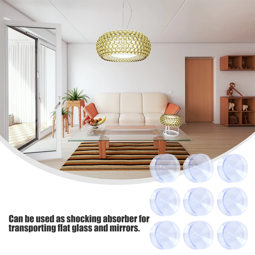 

20pcs Suction Cups Anti-slip Pad Rubber Round Glass Top Shims Pads Double-sided Design Strong Suction Force Furniture Parts