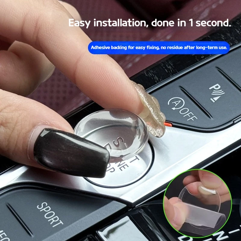 For BMW 3 7 Series i3 X3 X5 X7 G20 G01 G05 G07 2019-2Car One-click start button protects the glue-attached transparent stickers
