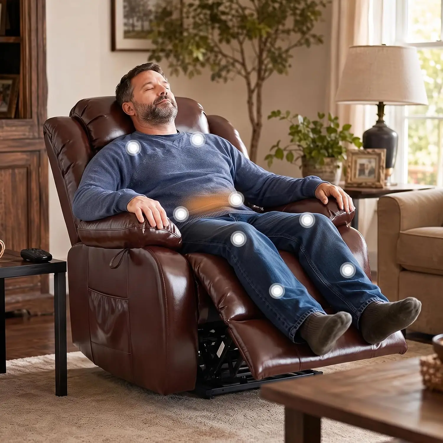 Power Lift Recliner Chair for Elderly Seniors with Massage and Heat，Large Electric Recliner Chairs for Adults with, Customized