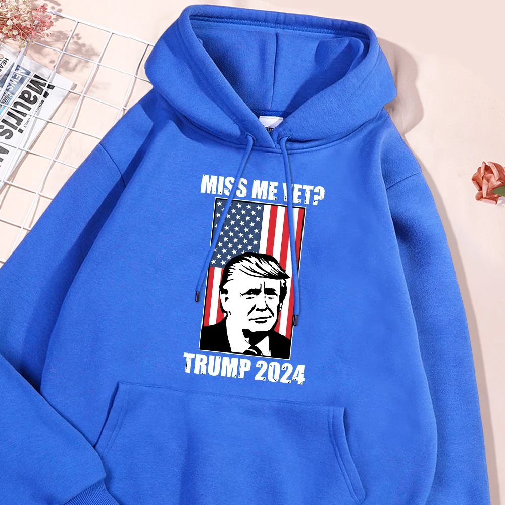 2024 Trump Victory Print Man Hoodie Street Simple Fleece Hoodies Autumn New Oversize Flexible Comfortable Soft Hoody Loose Tops