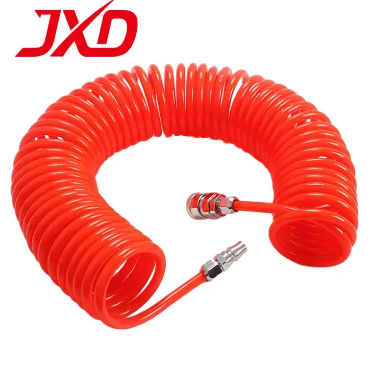 

JXD 8X5MM Red Pu Spring Pipe Tube 3/6/9/12/15M Polyurethane Pneumatic Coil Air Spiral Hose For Compressor