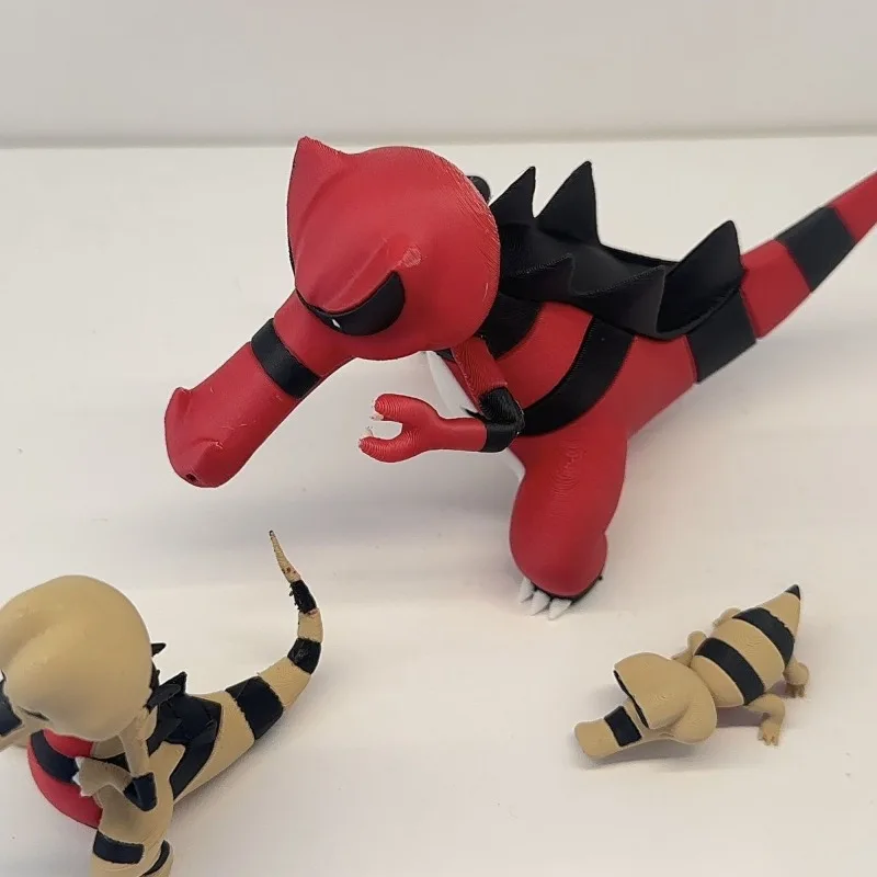 Disponibile Stampa 3D 15 cm Pokemon Figura Krookodile Sandile Anime Modello da collezione Decorazioni per il desktop in PVC Regali per bambini per le vacanze