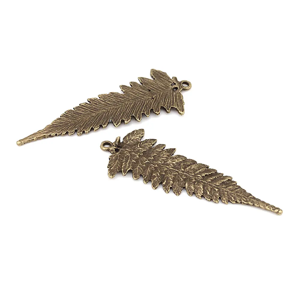 10PCS Antique Gold Color Zinc Alloy Leaves Charms Pendants Diy Jewelry Making Supplies Necklace Earrings Accessories for Women