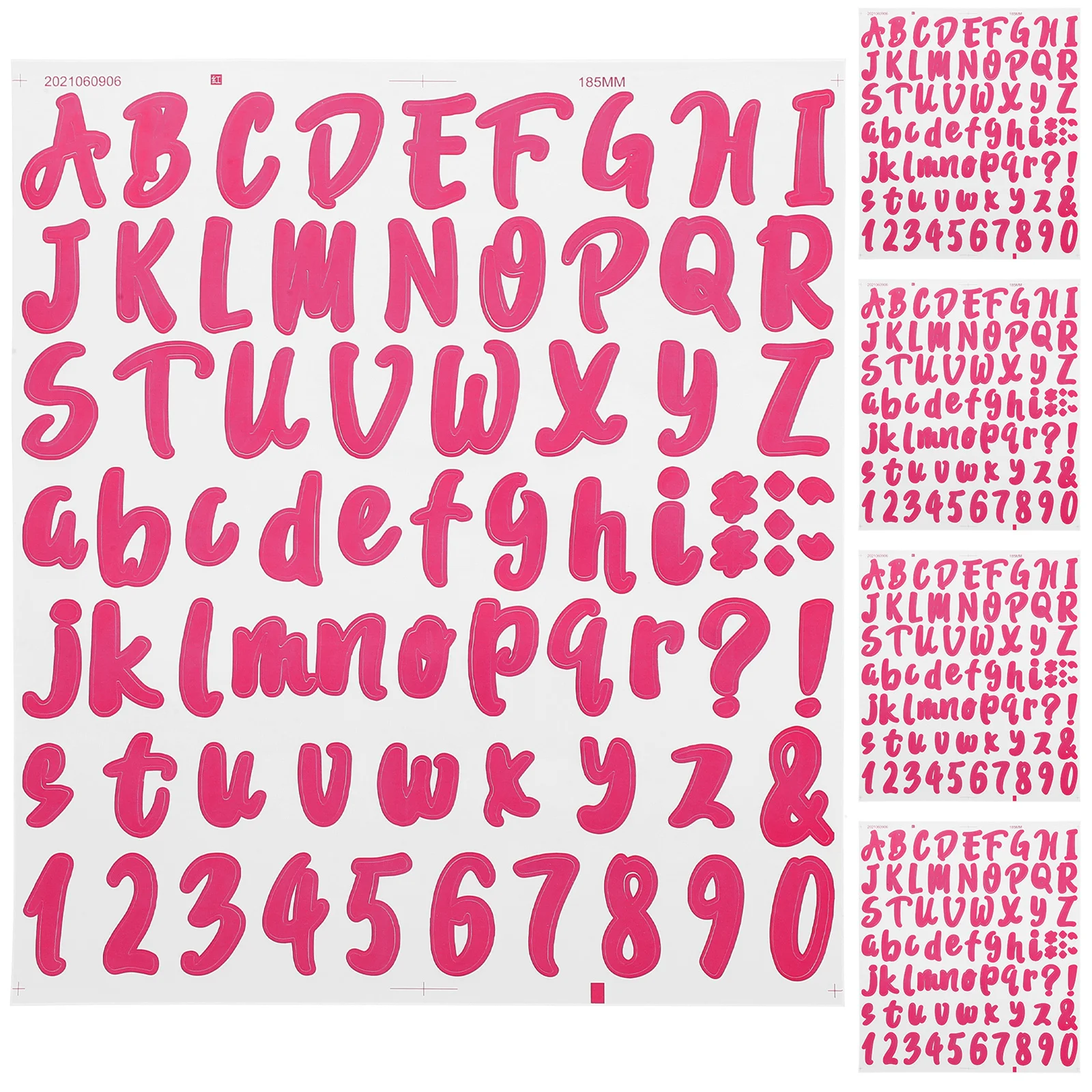 

5 Sheets Sticky Letters Vinyl Stickers Lettering Number Adhesive Alphabet Mailbox