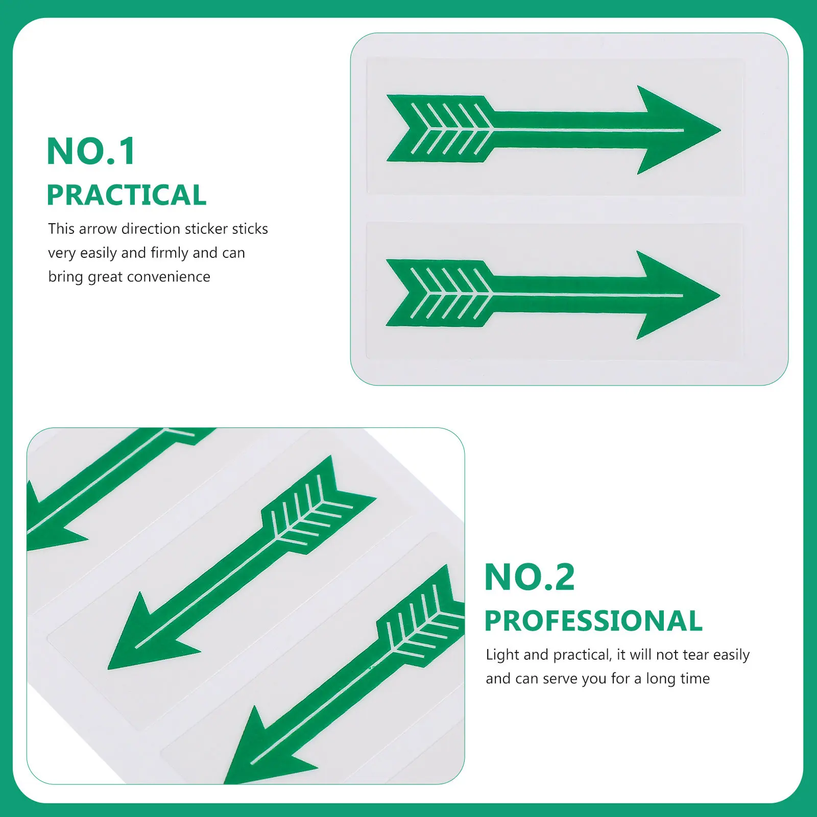 10Pcs Arrow Warning Sticker High Visibility Direction Indicating Decal Strong Adhesion for Traffic Safety Pipeline Direction