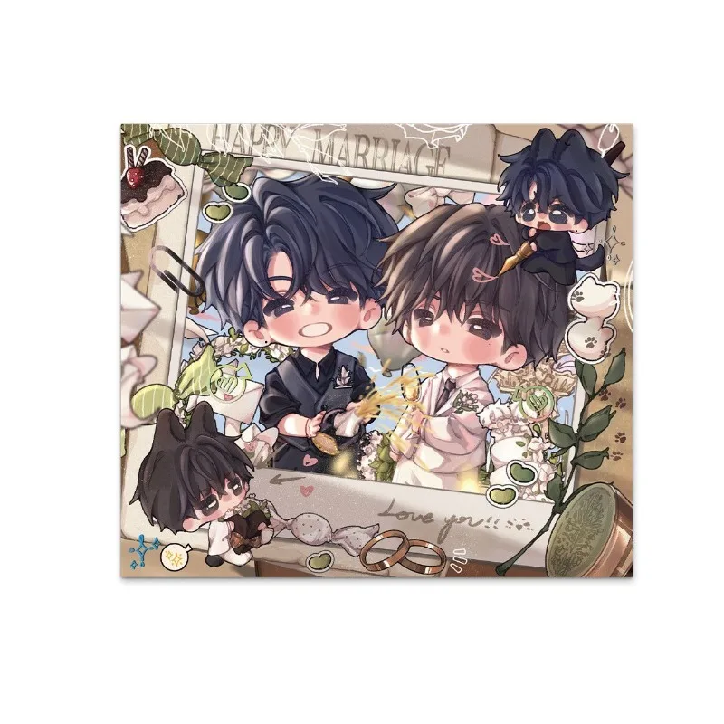Wei Zhuang Xue Zha Novel Peripherals Flower Wedding Series Badge Color Paper He Zhao Xie Yu BL