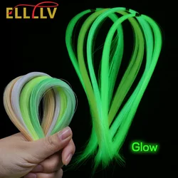 Elllv Saltwater Fishing Super Luminous Fiber Thread Glowing Material for Assist Hook Jigging Lure Sabiki Rigs Fly Tying Streamer