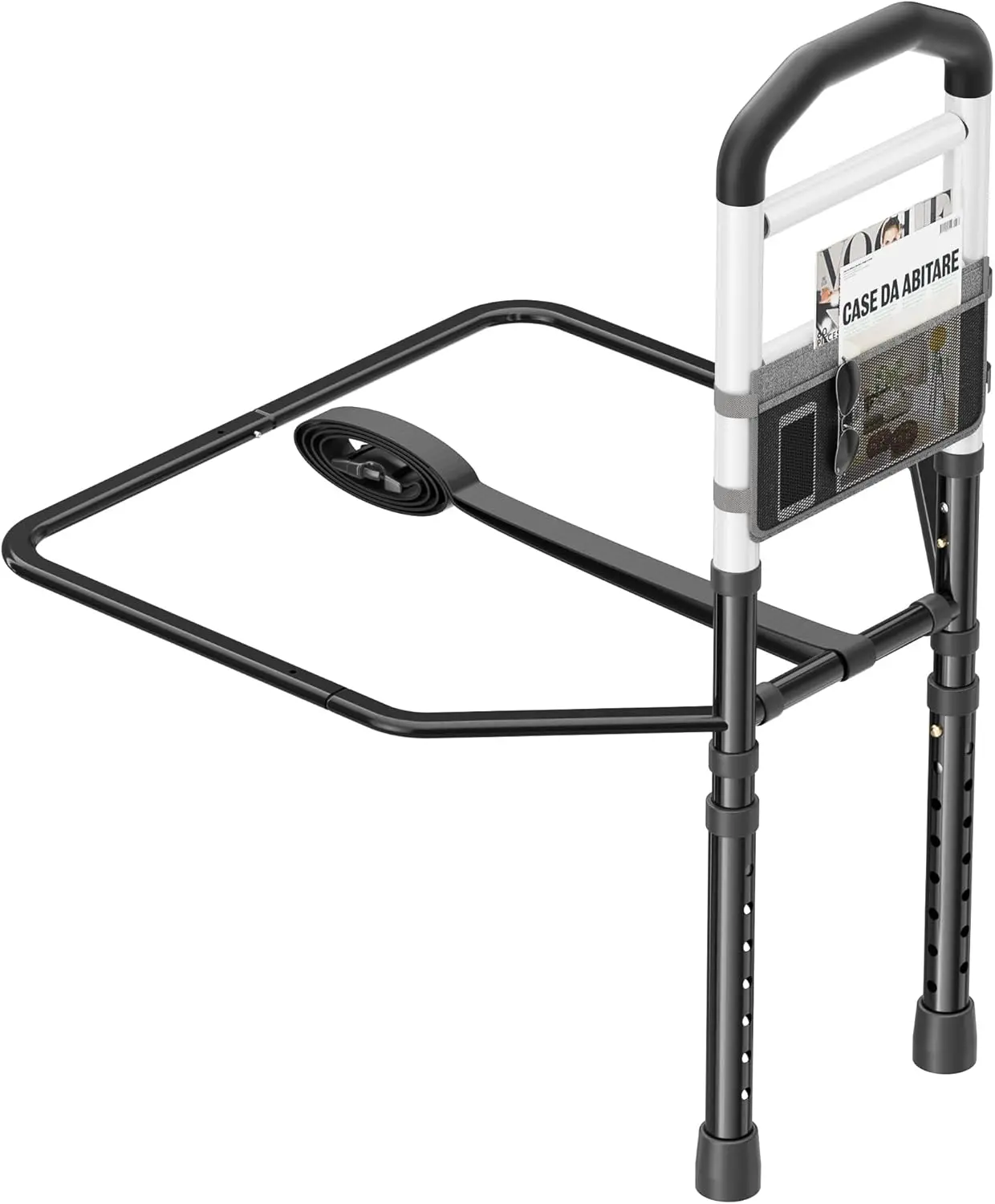 

Bed Rail for Seniors Safety, 350lbs Support, Tool-Free Setup, Wider Base, Adjustable Fits Twin to King, Black