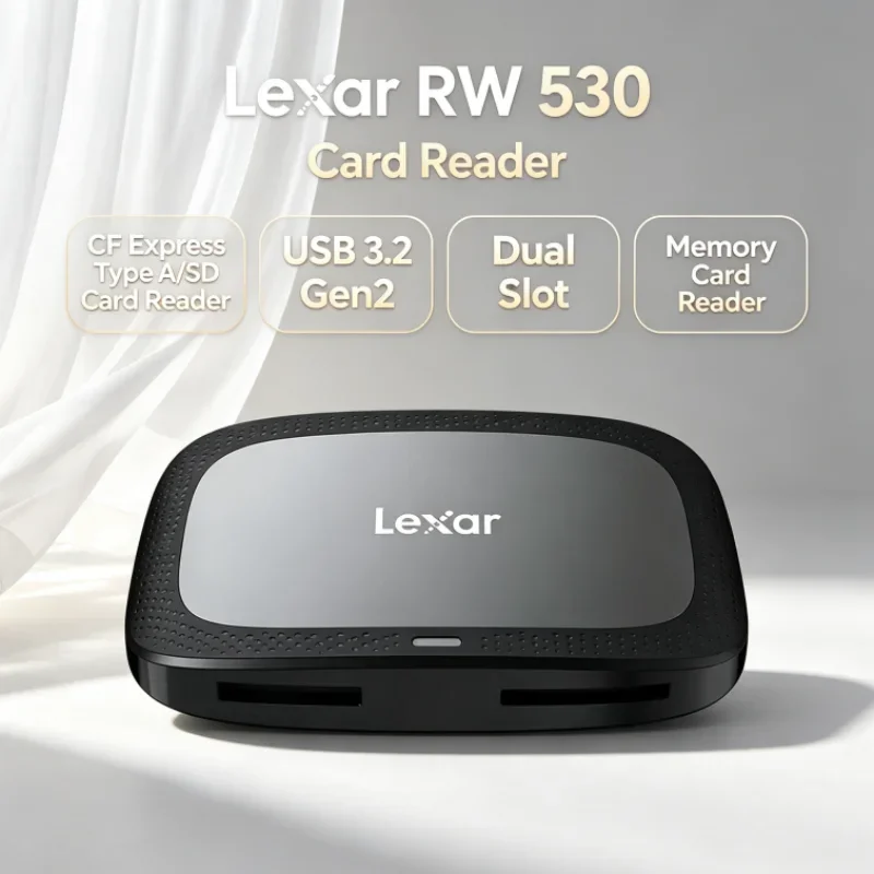 Lexar CFexpress Type A / SD Memory Card Reader CFA Max 900MB/s RW530 Dual Slot USB 3.2 Gen2 SD Card Reader