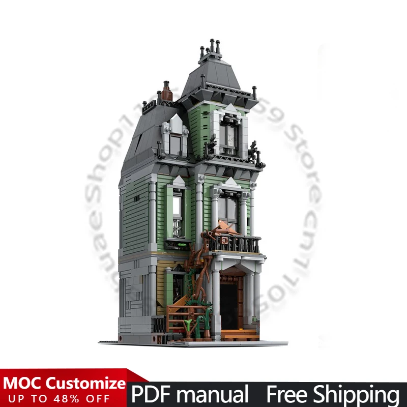 1449 PCS House Street Zombie House MOC Customize Modular Building Block Creative Design Educational DIY Boys Holiday Toy Gifts