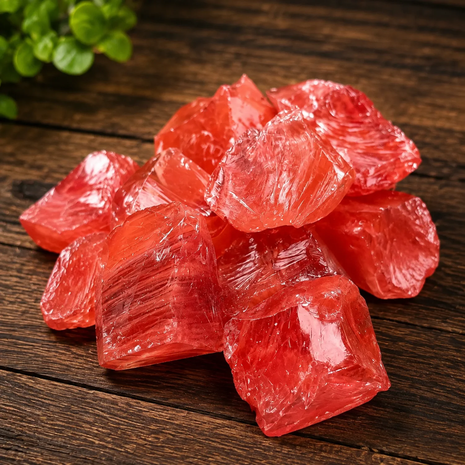Rough Cherry Quartz Crystal Synthetic Gemstonestone, Red Quartz Crystals, Red Smelting Artificial Synthetic Gemstones