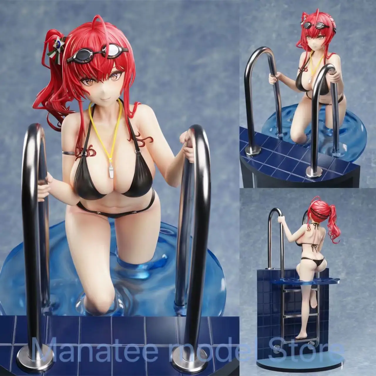 

100% Original:FREEING Azur Lane Zara Swimsuit Poolside Encounter 1/4 PVC Action Figure Anime Model Toys Collection Doll Gift