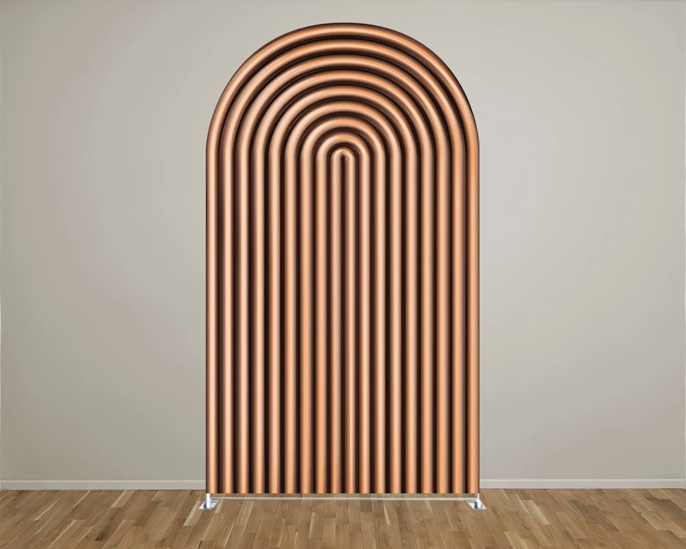 ชุดรูปแบบเส้นยิปซัมสีน้ำตาลฝาครอบแบบโค้ง/ฝาปิดกระบอกสำหรับงานเลี้ยงวันเกิดงานแต่งงานและงานเลี้ยงฉลองทารก