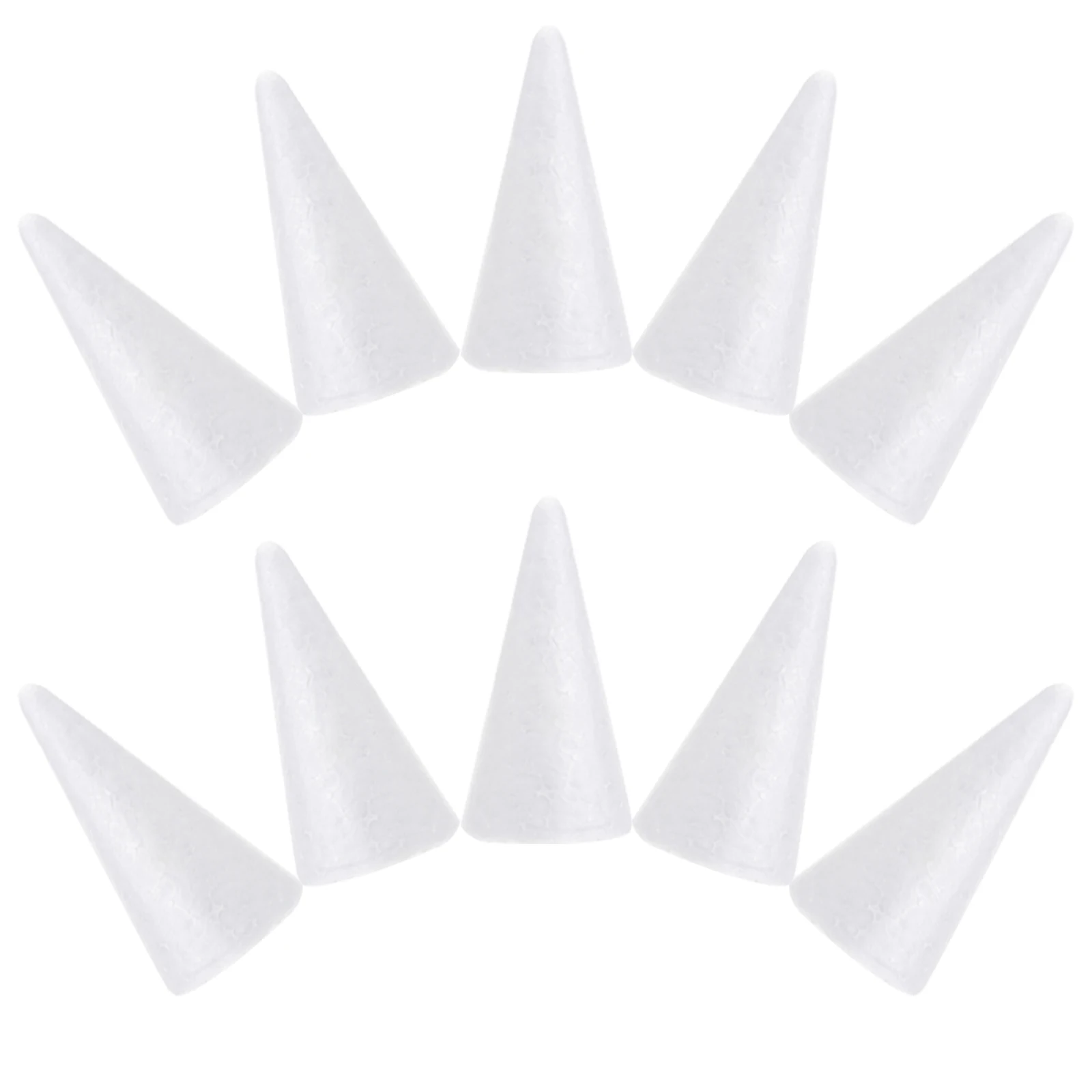 

24Pcs Foam Cones Polystyrene Cone Shaped White for DIY Crafts Christmas Tree Holiday Gnomes Centerpiece Decoration