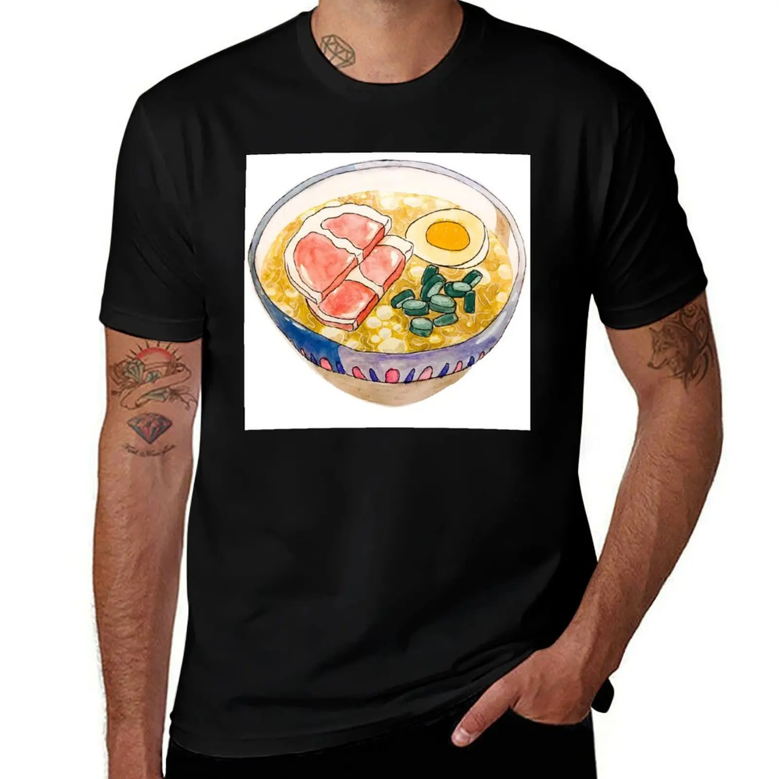 

Ponyo Ramen T-Shirt quick drying korean fashion luxury designer aesthetic clothes black t-shirts for men