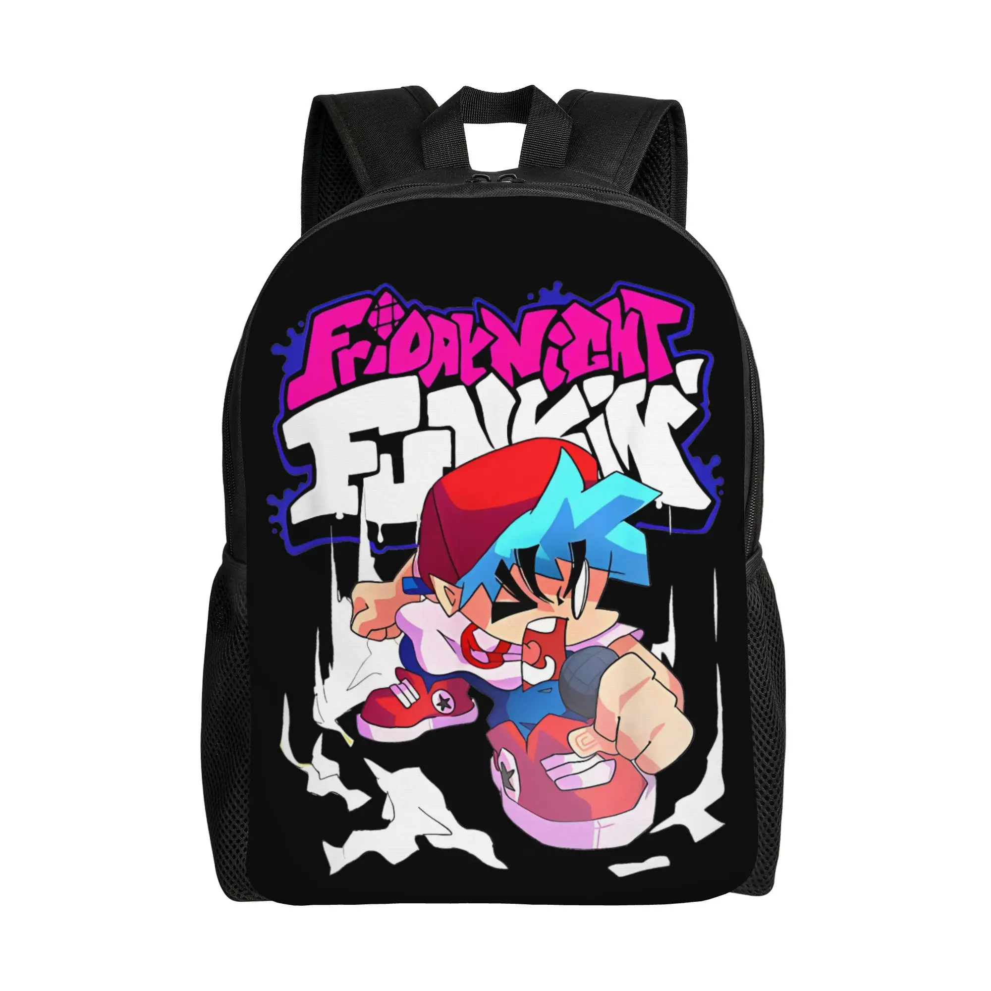 

Рюкзак Friday Night Funkin Boyfriend Casual с карманом, повседневный рюкзак для старшеклассников и деловых людей, сумка через плечо для ноутбука для мужчин и женщин