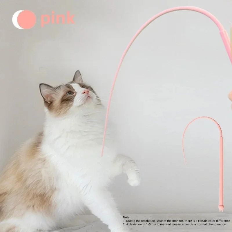 Silicone Cat Teaser Stick Simulation Mouse Tail Cat Interactive Bite Resistant Toy,Durable To Bite, Highly Entertaining image 4