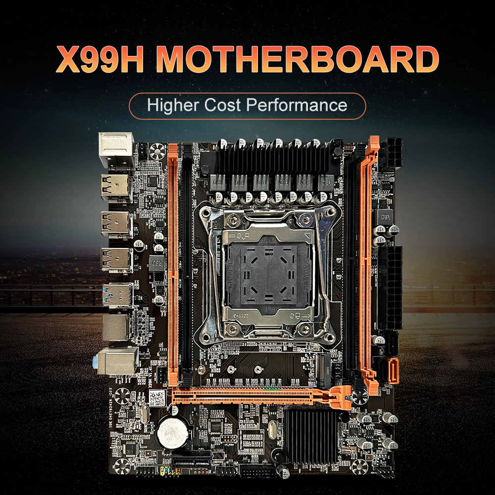 SEJISHI X99 Motherboard Single placa mãe Support Intel Xeon E5 2640 V3 2667 V4 CPU DDR4 Memory SSD M.2 LGA 2011-3 M-ATX Mainboar