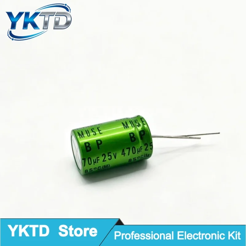 10pcs/50pcs 25V470UF Volume 16X25MM Nichicon MUSE BP ES Non Polar Nonpolar Bipolar HiFi Audio Capacitor UES1E471MPMNEW