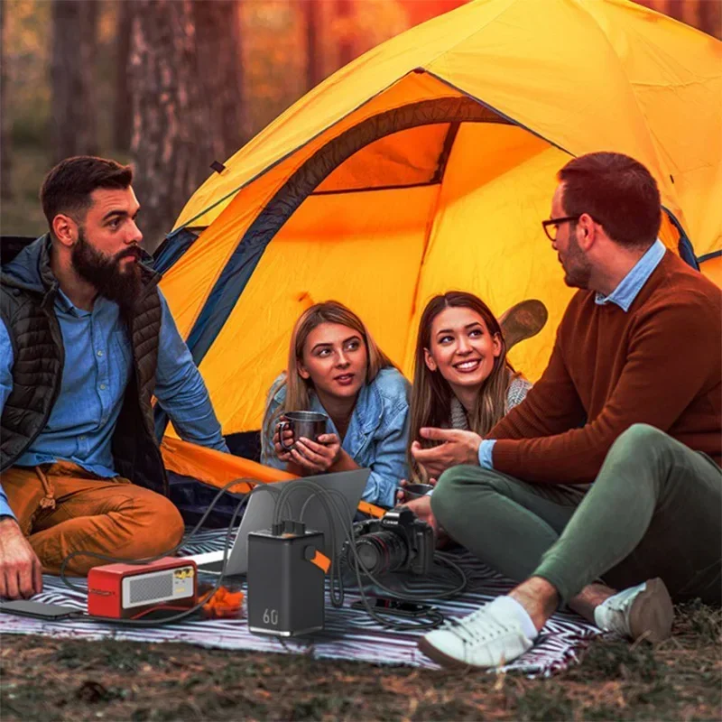 power station 60000mah 5V Power Bank High-capacity 18WPD Fast Charge Energy Storage Power for Outdoor charging station Camping