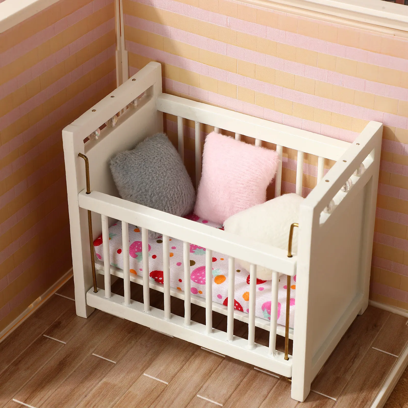 

9Pcs Miniature Dollhouse Throw Pillows Soft Decorative Home Accessories Cute Mini Pillows for Dollhouse Furniture Room Decor