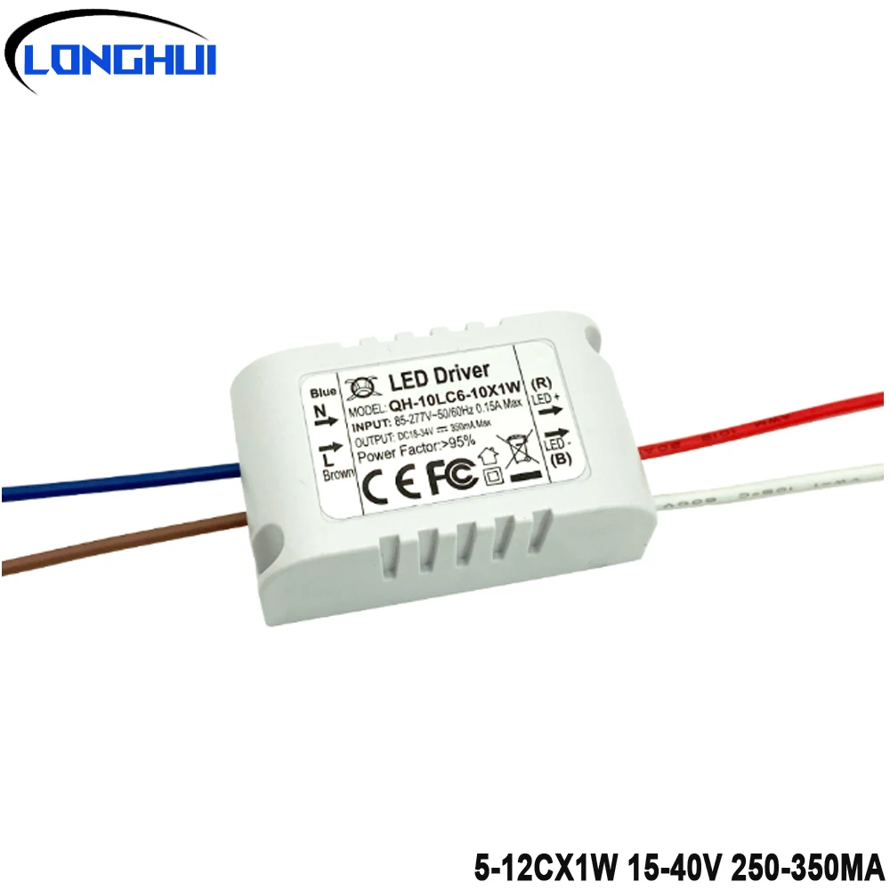

High Power 5W-10W 300mA External LED Driver Power Supply Series 5-12V TUV/CE Certified No Flicker for Lighting