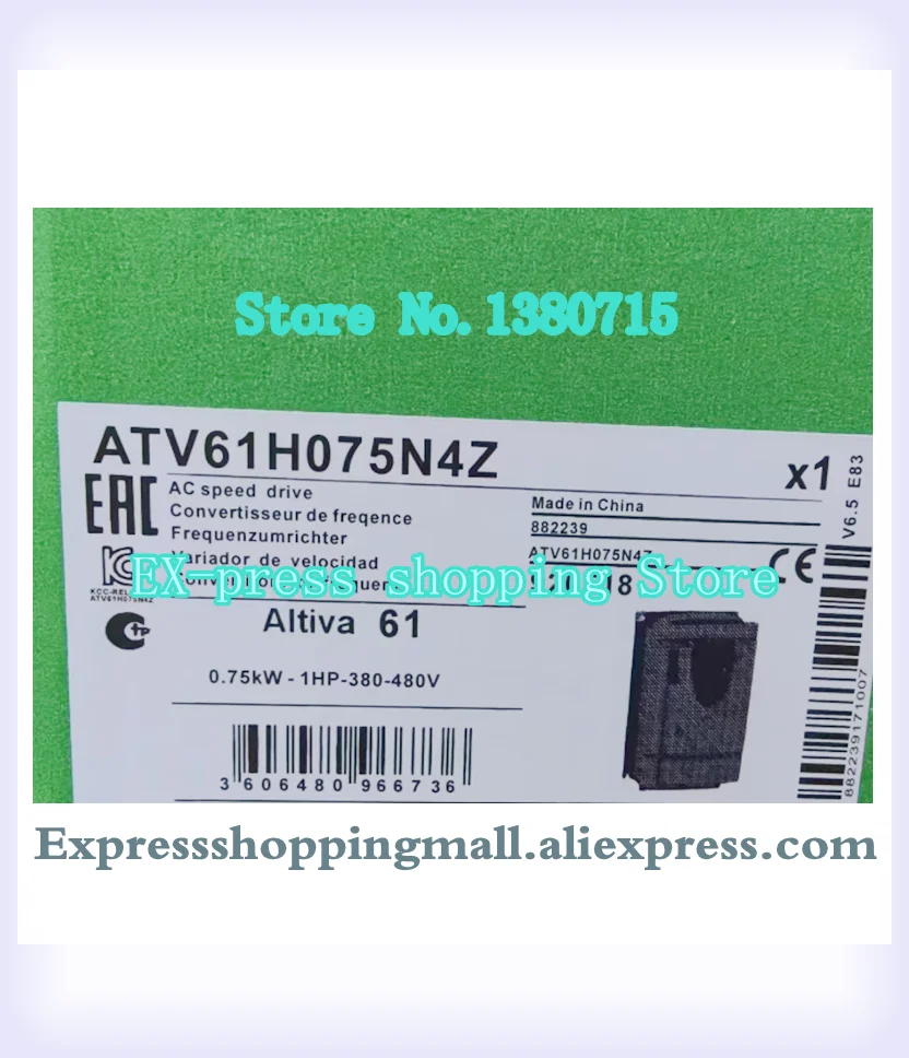 New ATV61H075N4Z VFD 380~480V 2.3A 0.75KW Inverter Input 3ph