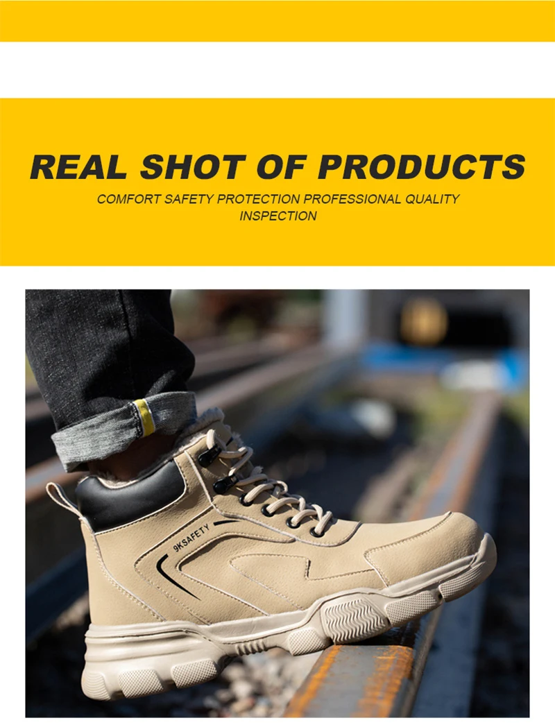 Männer Stahl Kappe Sicherheit Arbeit Stiefel Unzerstörbare Bau Sicherheit Stiefel Pannensichere Männliche Arbeit Schuhe Schutz Schuhe – Detail 11