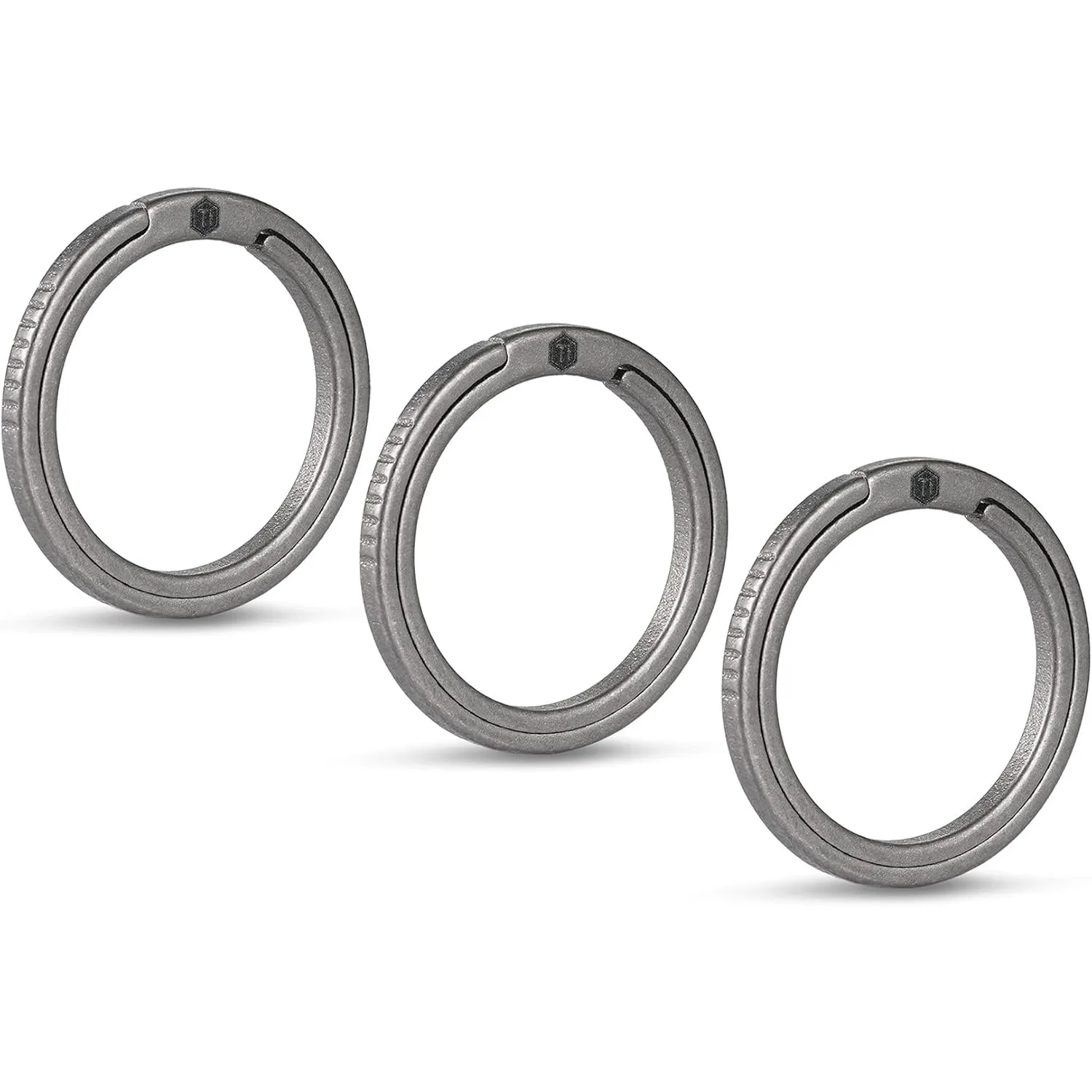 

Кольца для ключей KeyUnity Titanium Flat, 33/25/17.5 мм, с боковым защелкивающимся механизмом, для ключей, карабинов, фонариков, ножей, бирок для собак
