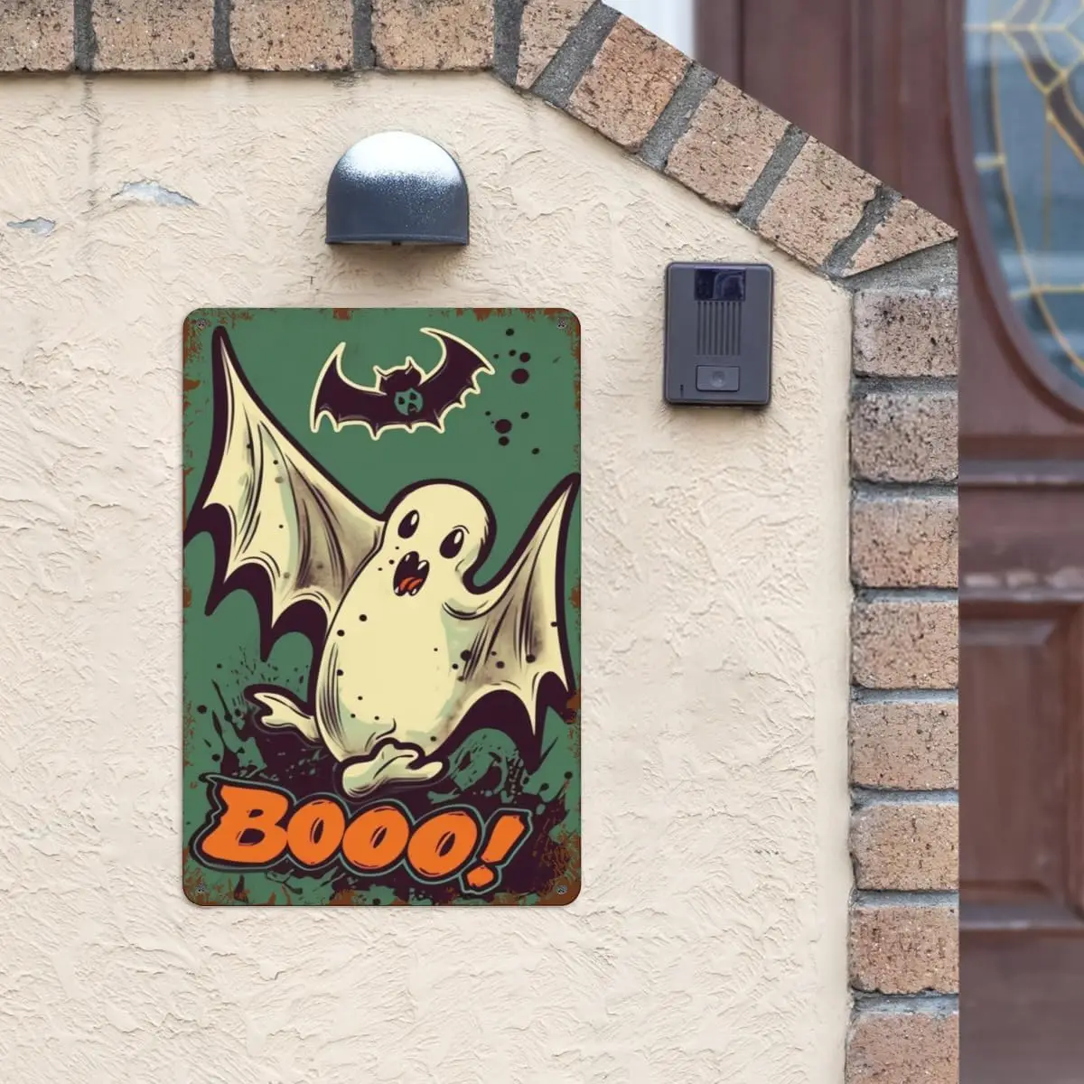 Halloween Metal Tin Signs Retro Ghost Signs Iron Paiting Wall Decor For Indoor Outdoor Bar Coffee Kitchen 8X12 Inches