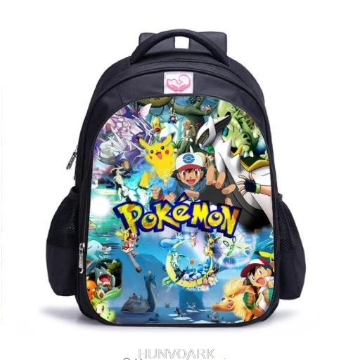 Pokemon Backpack 2pcs Set Children Anime Rucksack Kids Cartoon Knapsack Baby Pikachu Boys Girls School Bags