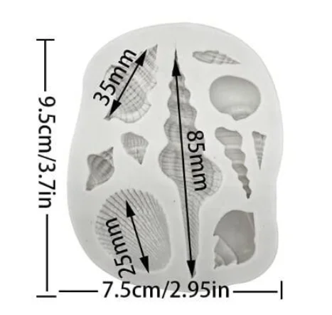 3D conch shell shape silicone mold cake frame candy cake diy Cupcake Candy Chocolate Mold - view 5