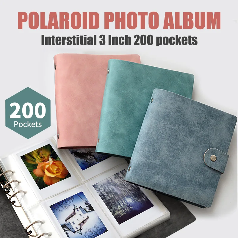 200 Pockets Mini Instant Photo Album Picture Case for Fujifilm Instax Film 7C 7S 8 9 11 25 50s 70 90