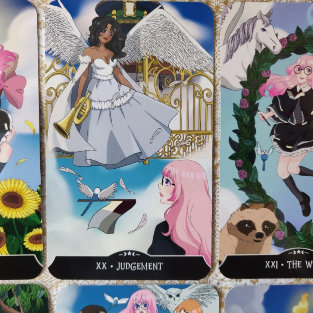 12*7 ซม.Witchling Academy Tarot Deck ที่มีงานศิลปะแปลกและสร้างแรงบันดาลใจ Insights 78 ชิ้นไพ่ทาโรต์ขึ้นอยู่กับระบบ Rider