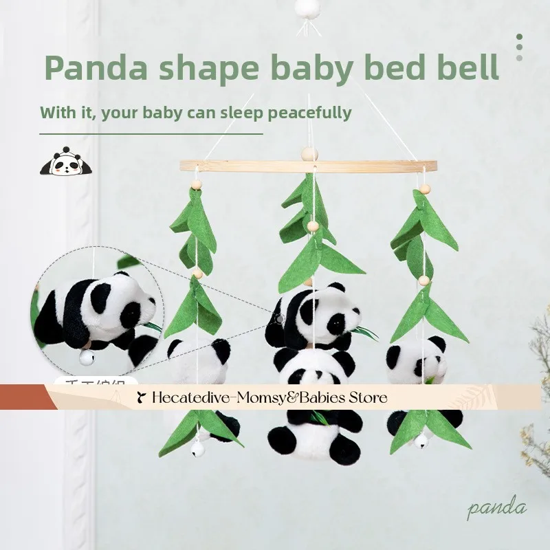 

【Must Have】Baby Rattles & Mobiles educational toys Panda Crib Mobile​ mini decorations 0-12months unique toys baby things